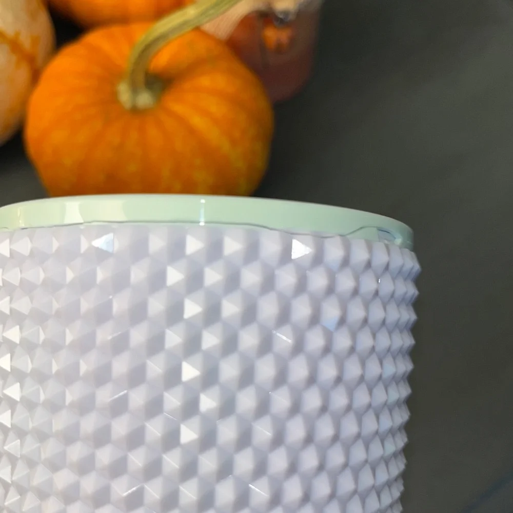 STARBUCKS SPRING 2024 WHITE STUDDED BLING VENTI & GRANDE 24oz / 16oz TUMBLER DUO